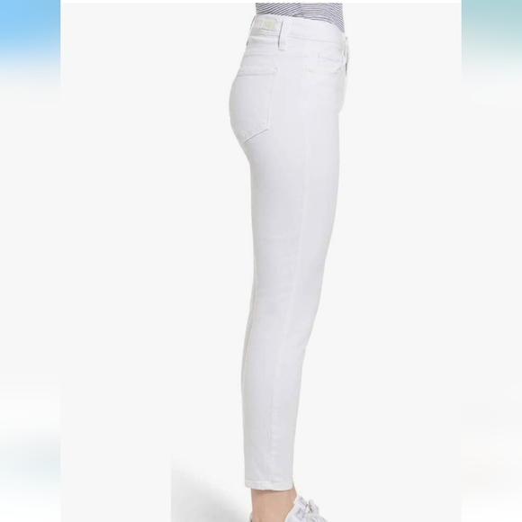 PAIGE Women's Hoxton High-Rise Skinny  Crop Jean In White Size 27 - Picture 3 of 15